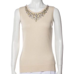 Magaschoni Cashmere Embellished Sweater